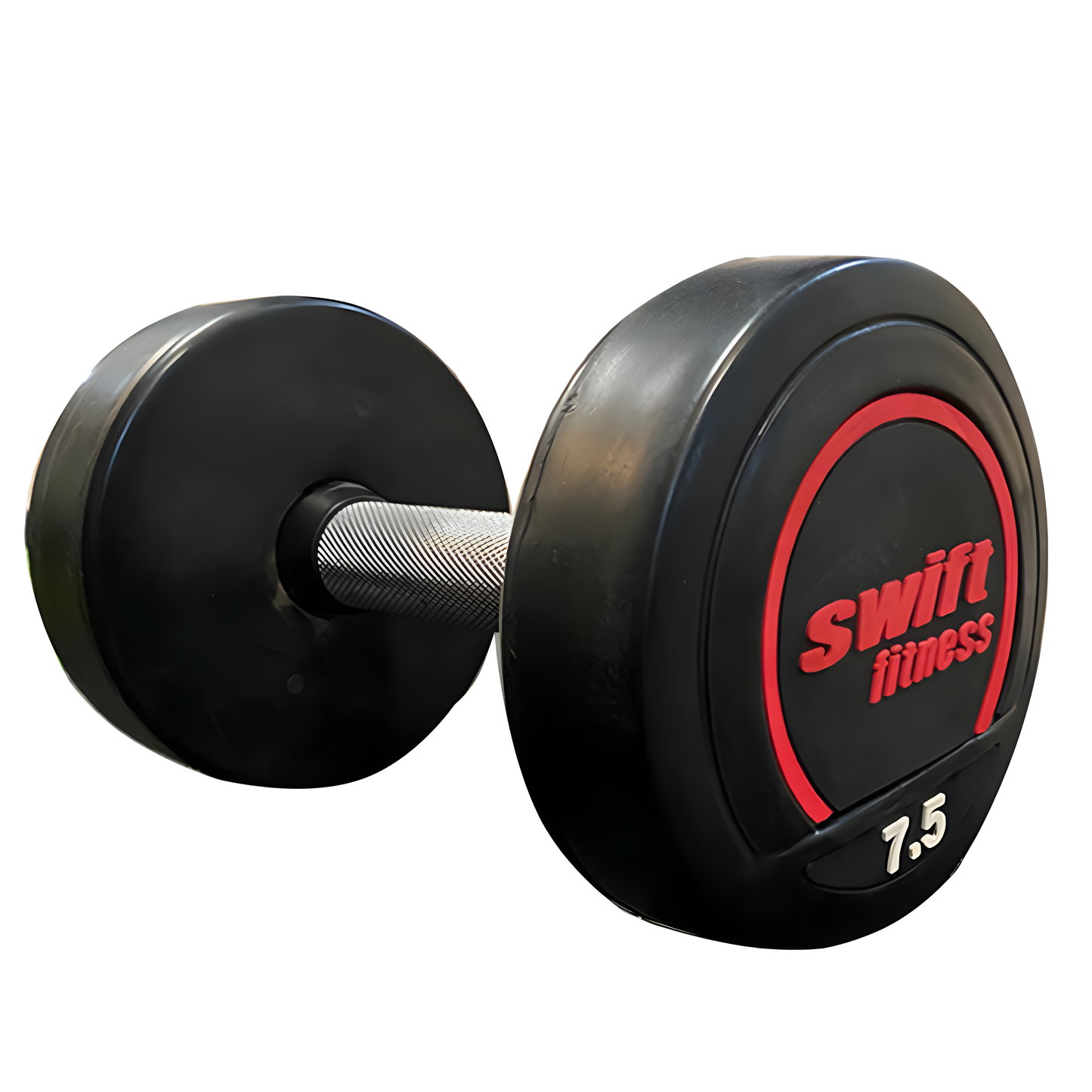 Premium round dumbbells set made of PVC, coated with silicon.