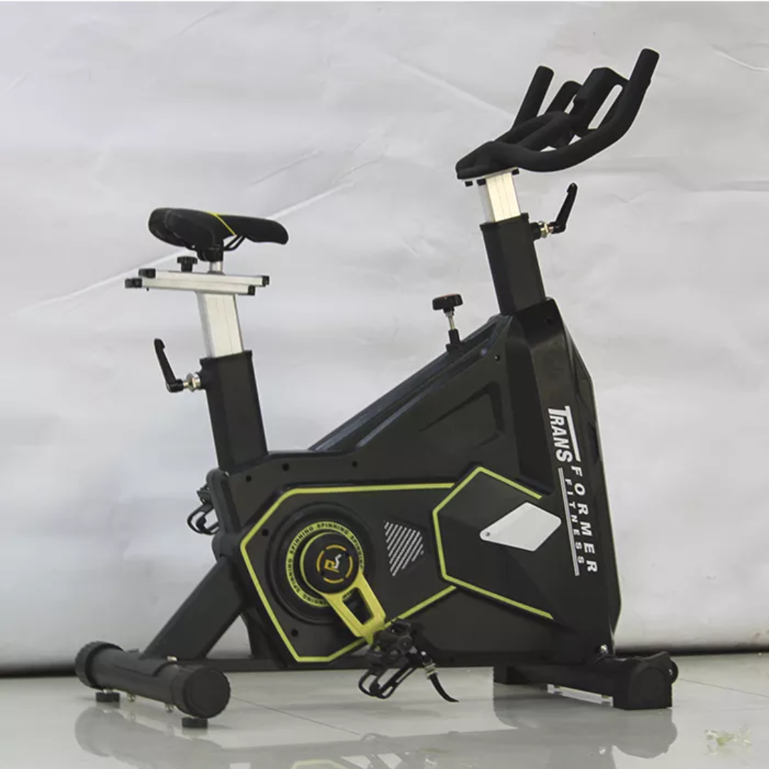 Spin bike for indoor cycling. This stationary bike is good for exercise at home and the gym.