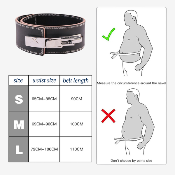 Leather Weightlifting Gym Belt With Lever