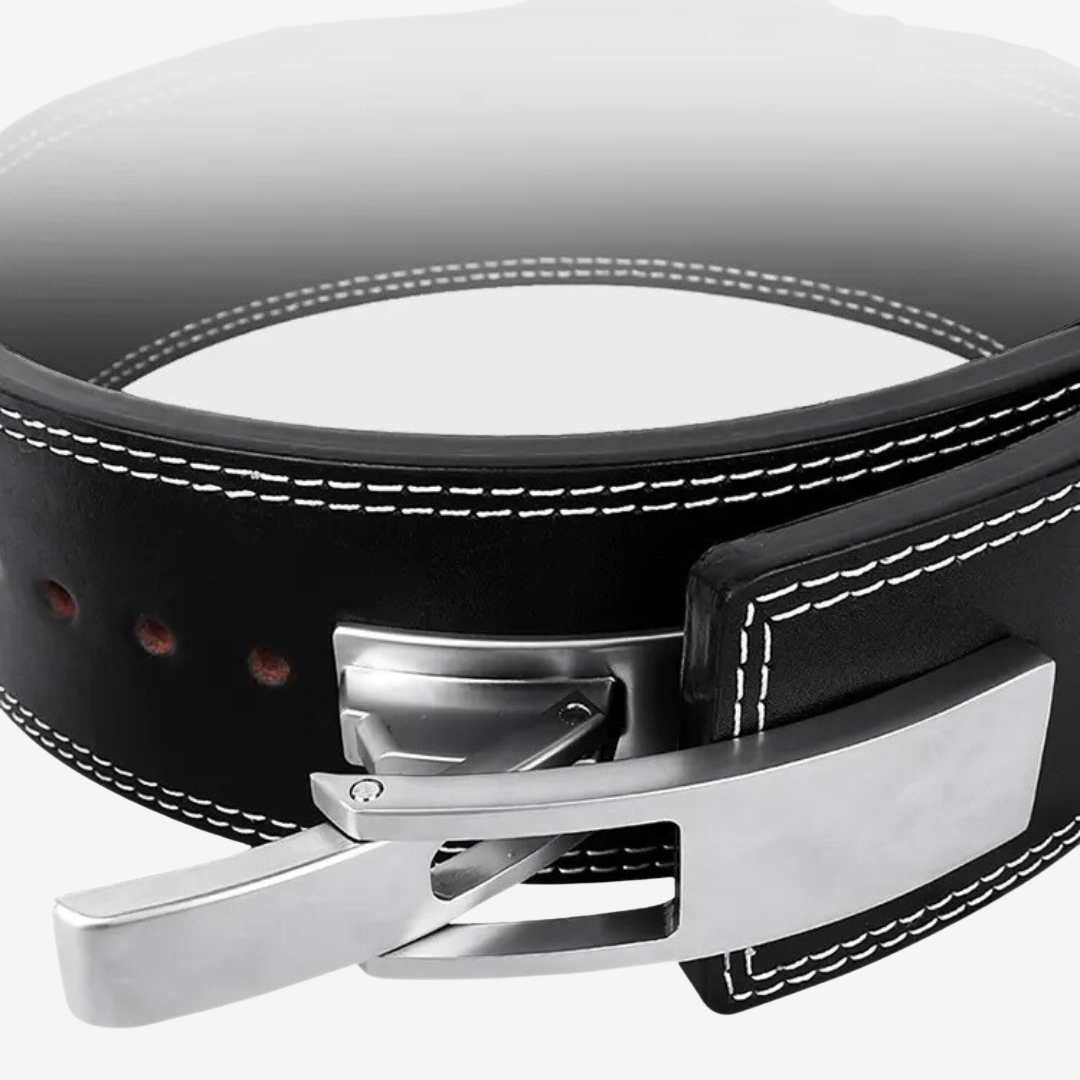 Leather Weightlifting Gym Belt With Lever
