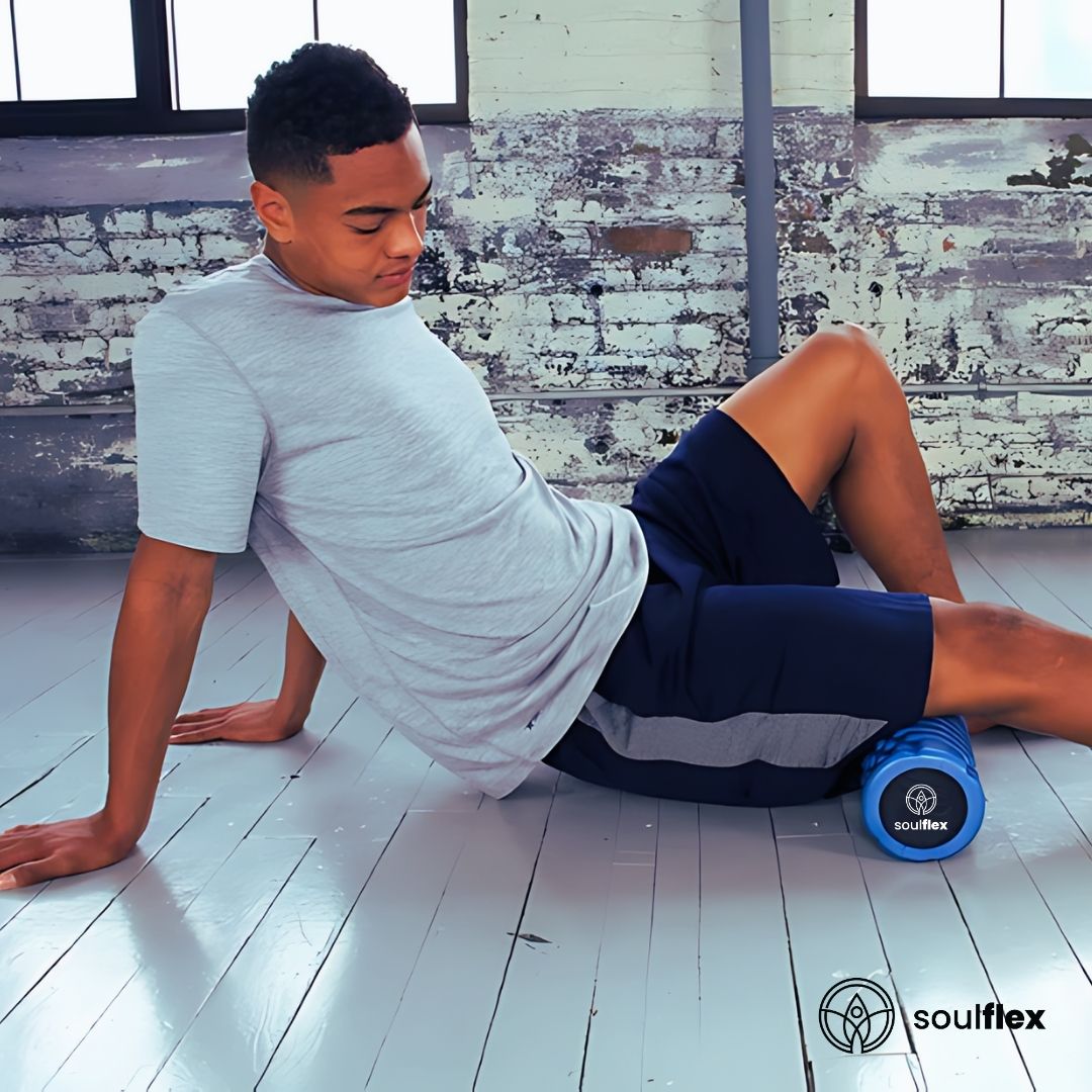 Soulflex Rumble Foam Roller – Blue High-Density Deep Tissue Massage